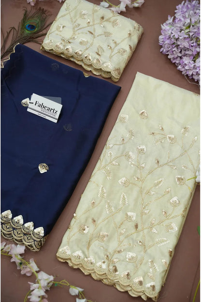 Satyabhumi Women's Woven Design Half Saree with Blouse and Dupatta