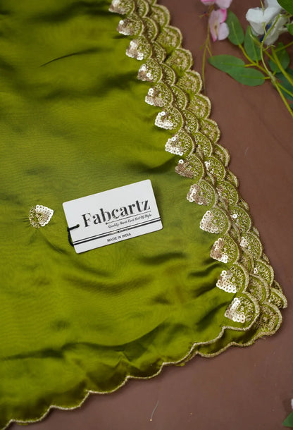 Satyabhumi Women's Embroidered Half Saree with Blouse and Dupatta