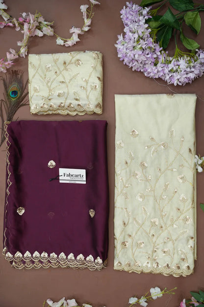 Satyabhumi Women's Woven Design Half Saree with Blouse and Dupatta