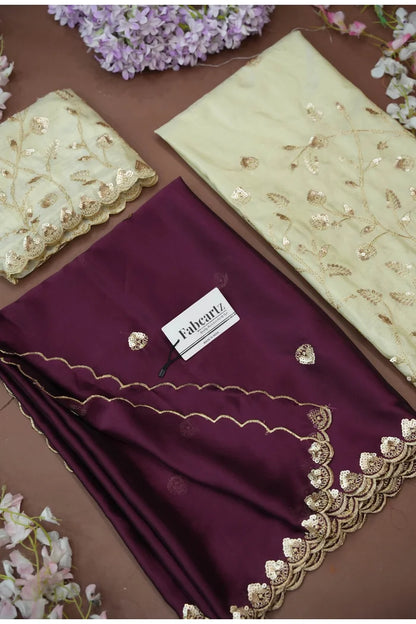 Satyabhumi Women's Woven Design Half Saree with Blouse and Dupatta