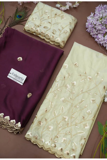 Satyabhumi Women's Woven Design Half Saree with Blouse and Dupatta