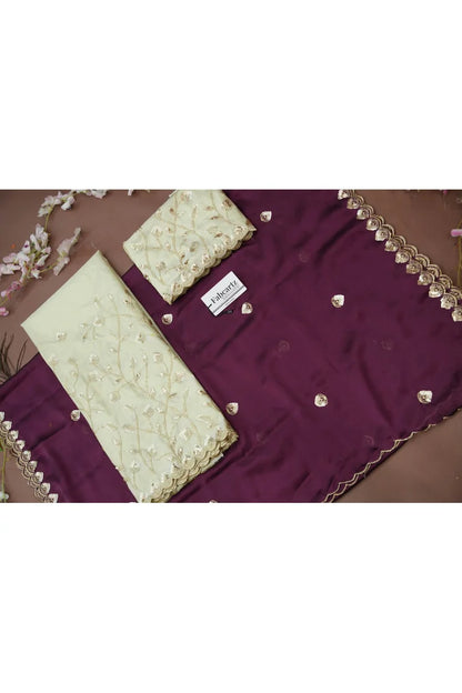 Satyabhumi Women's Woven Design Half Saree with Blouse and Dupatta