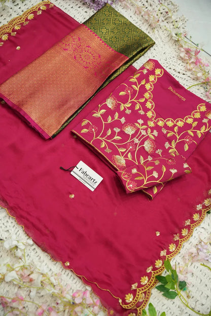 Juhi Women's Woven Design Half Saree with Blouse and Dupatta