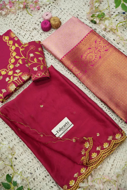 Juhi Women's Woven Design Half Saree with Blouse and Dupatta