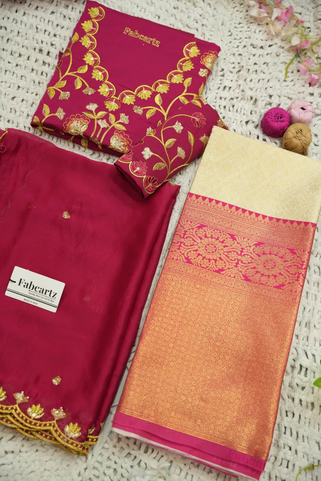 (Juhi) Women's Woven Design Half Saree with Blouse and Dupatta
