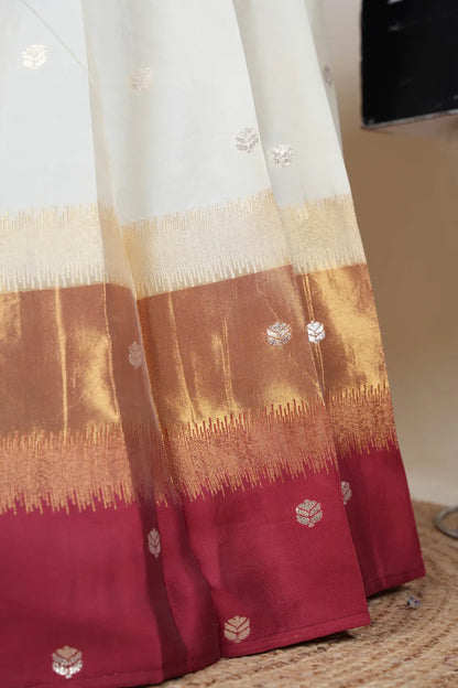 (Adhira) South Indian Festival Traditional Half Saree with Embroidered Blouse & Dupatta