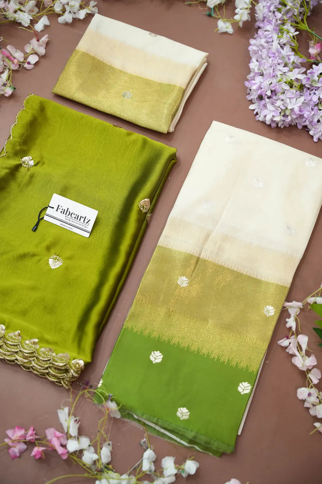 (Adhira) South Indian Festival Traditional Half Saree with Embroidered Blouse & Dupatta
