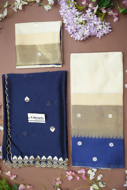 (Adhira) South Indian Festival Traditional Half Saree with Embroidered Blouse & Dupatta