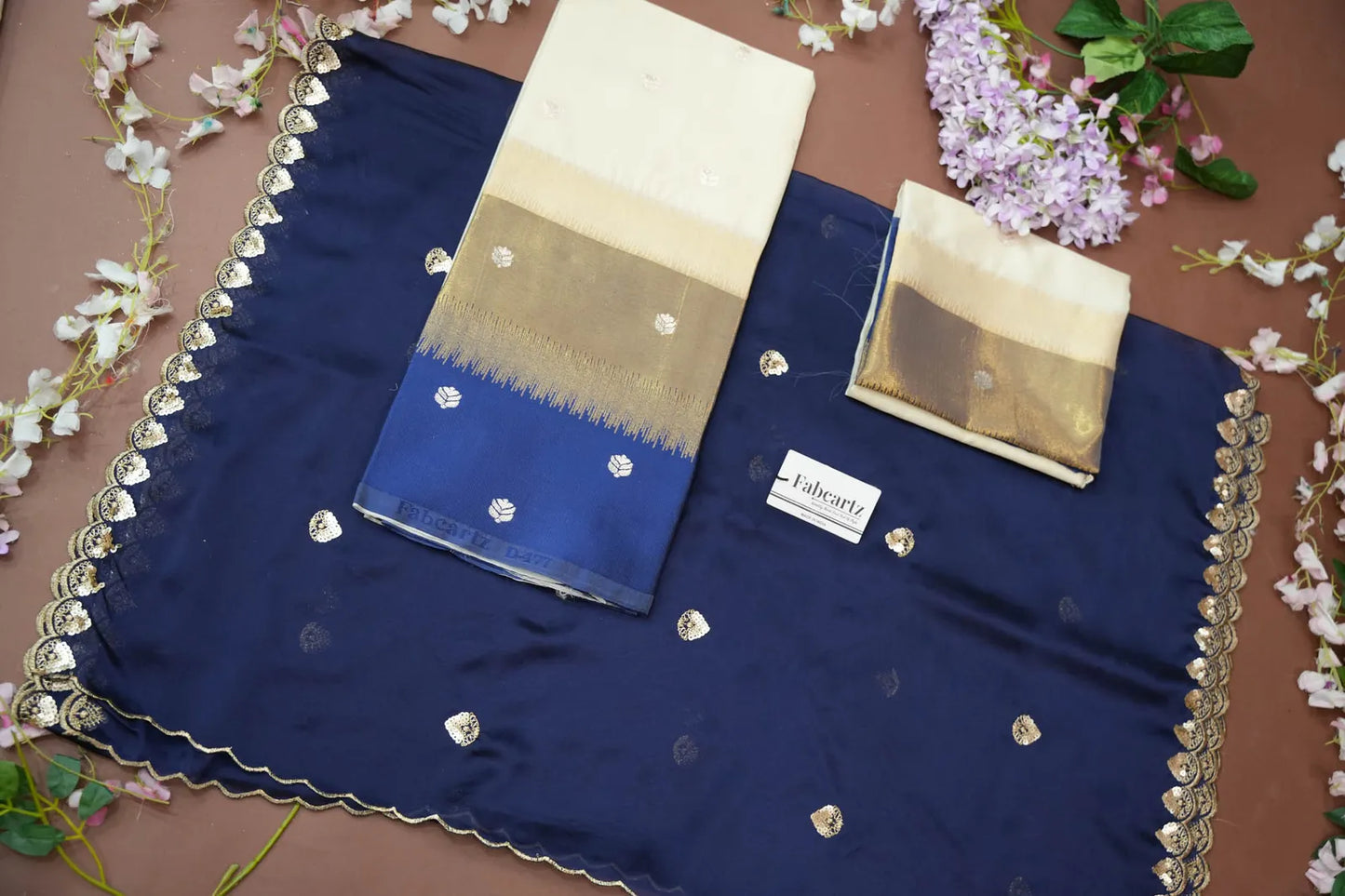 (Adhira) South Indian Festival Traditional Half Saree with Embroidered Blouse & Dupatta