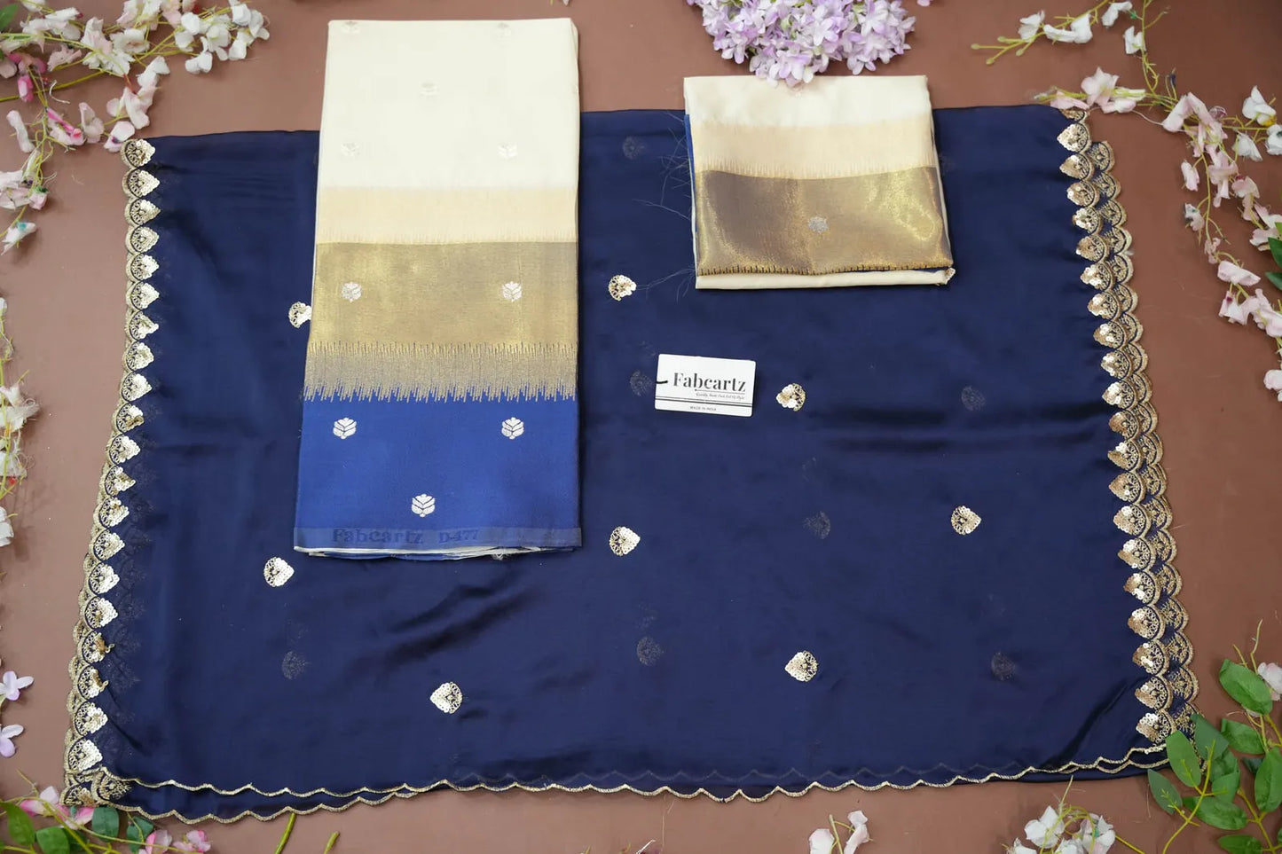 (Adhira) South Indian Festival Traditional Half Saree with Embroidered Blouse & Dupatta