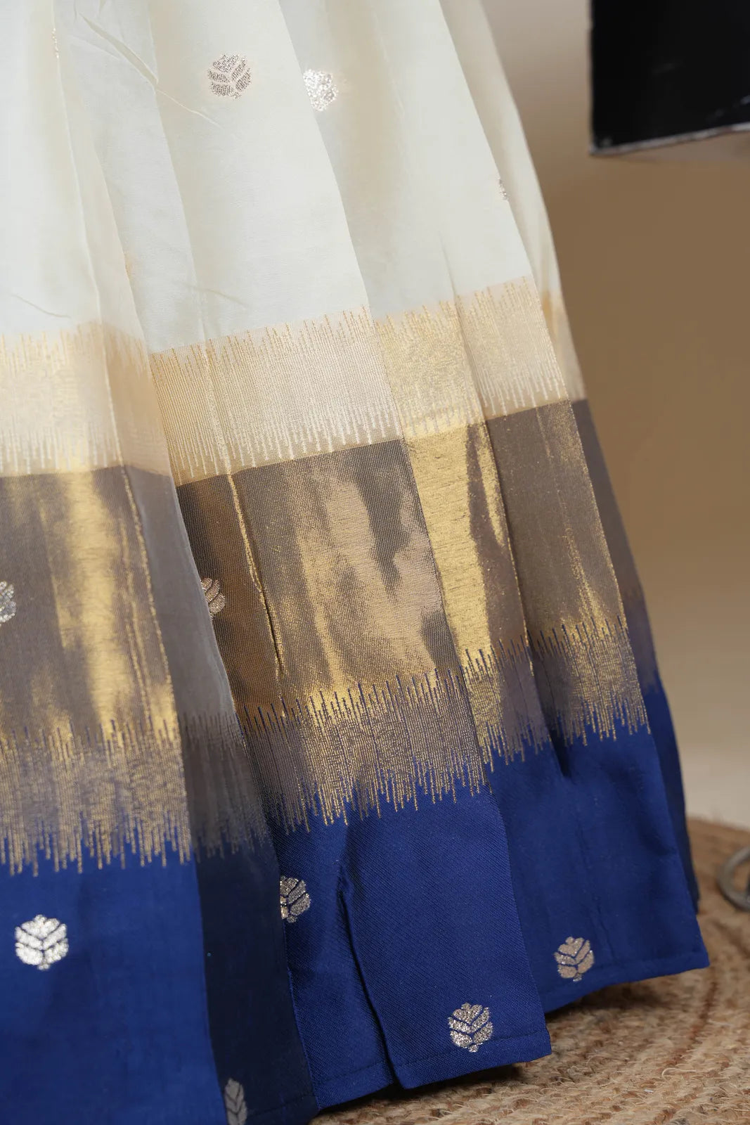 (Adhira) South Indian Festival Traditional Half Saree with Embroidered Blouse & Dupatta