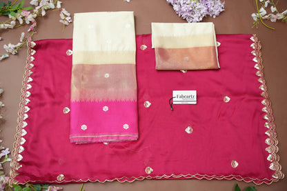 (Adhira) South Indian Festival Traditional Half Saree with Embroidered Blouse & Dupatta