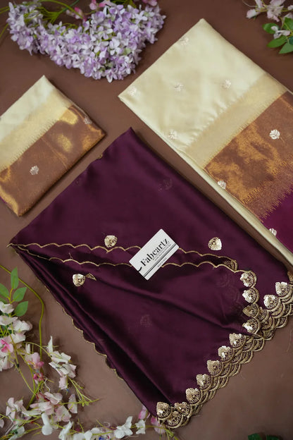 (Adhira) South Indian Festival Traditional Half Saree with Embroidered Blouse & Dupatta