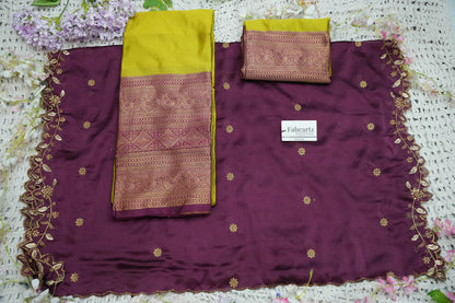 ButtiRango/Aroli South Indian Festival Traditional Half Saree with Blouse & Embroidered Dupatta