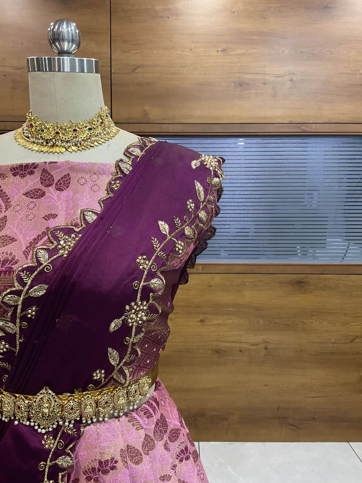 (Udaya) South Indian Festival Traditional Half Saree with Embroidered Blouse & Dupatta