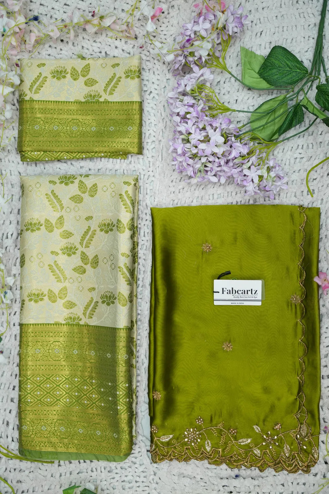 (Udaya) South Indian Festival Traditional Half Saree with Embroidered Blouse & Dupatta