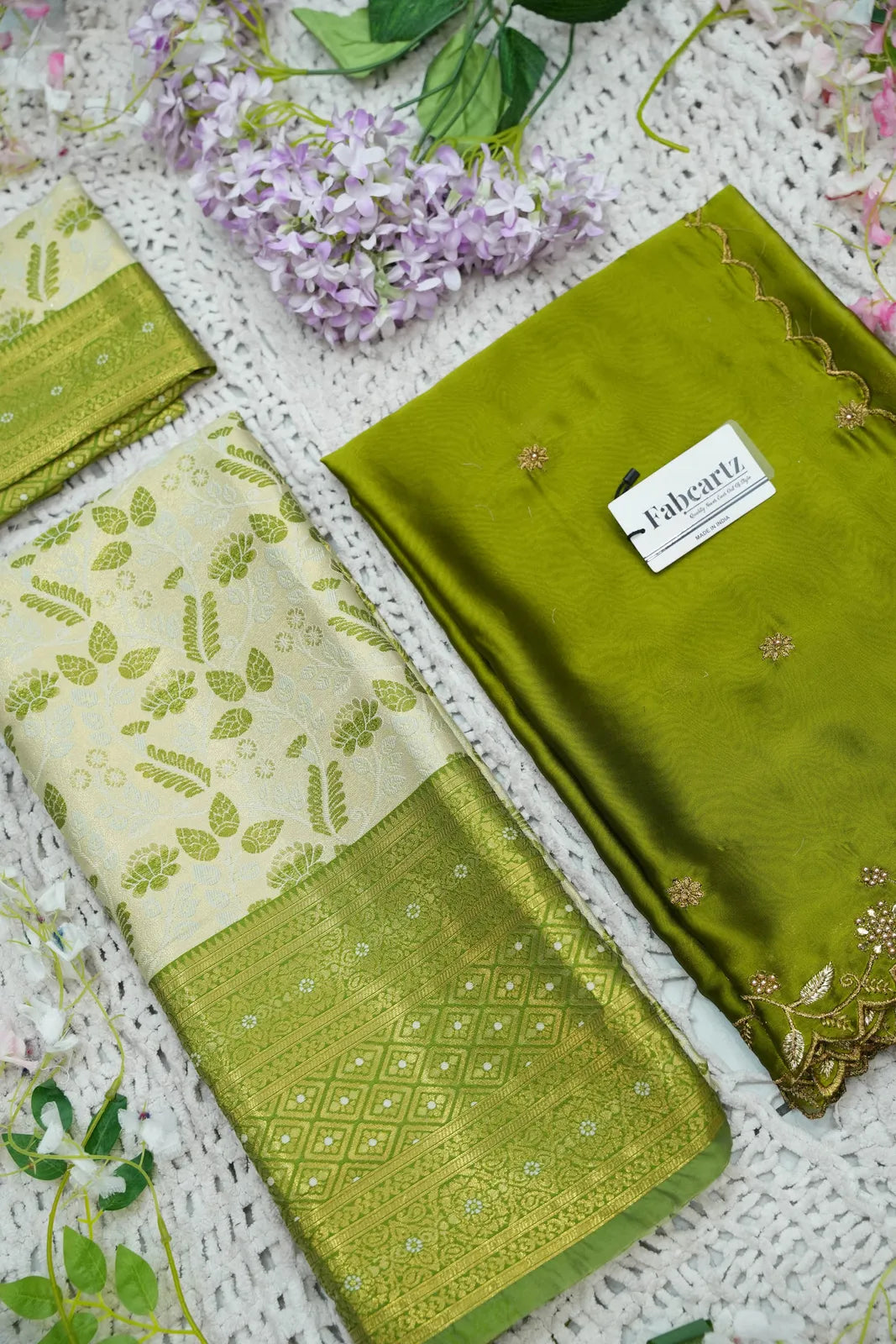 (Udaya) South Indian Festival Traditional Half Saree with Embroidered Blouse & Dupatta