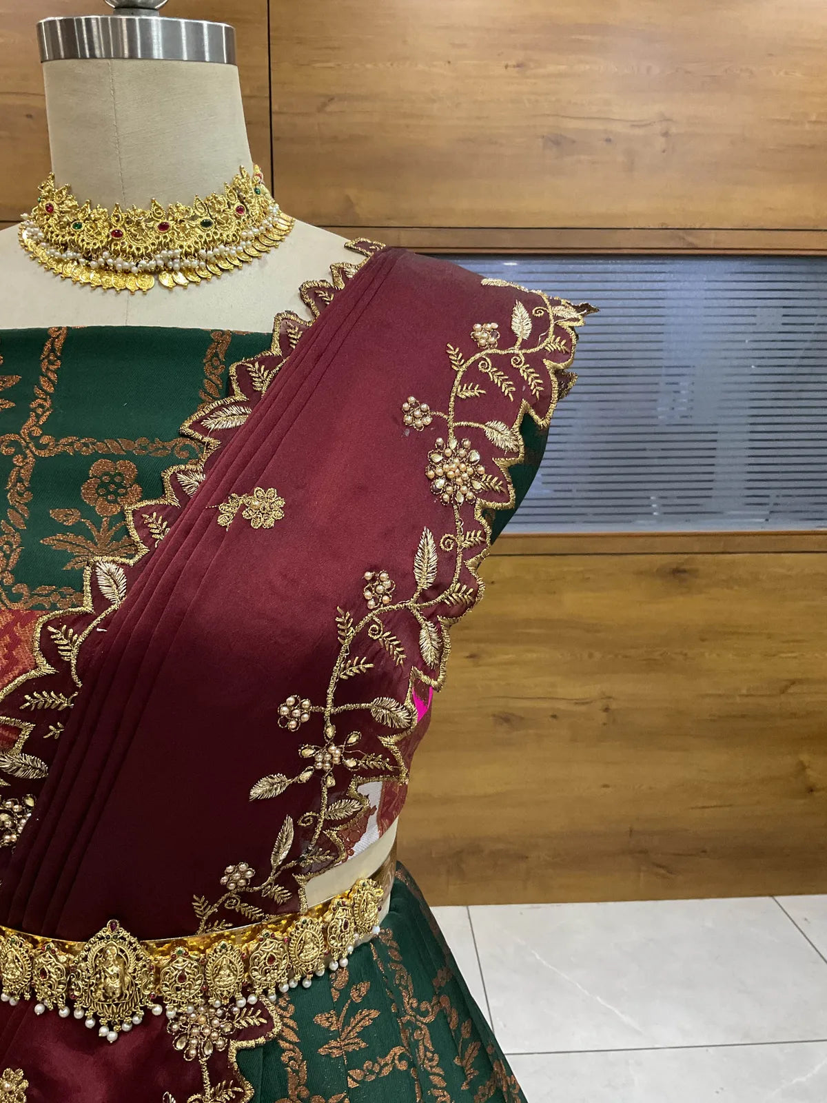 (MultiRango) South Indian Festival Traditional Half Saree with Embroidered Blouse & Dupatta