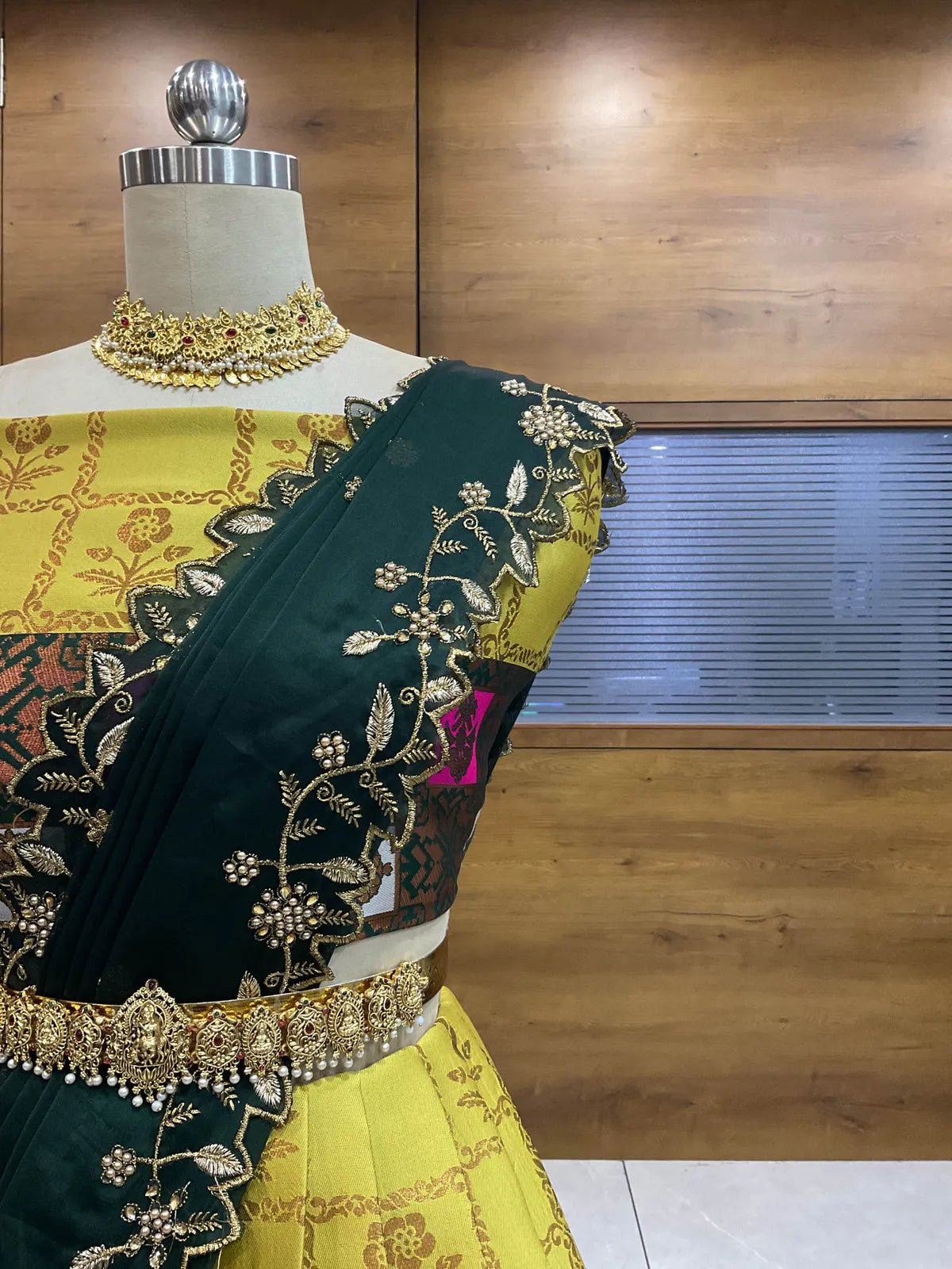 (MultiRango) South Indian Festival Traditional Half Saree with Embroidered Blouse & Dupatta