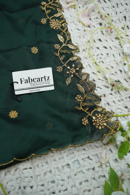 (MultiRango) South Indian Festival Traditional Half Saree with Embroidered Blouse & Dupatta