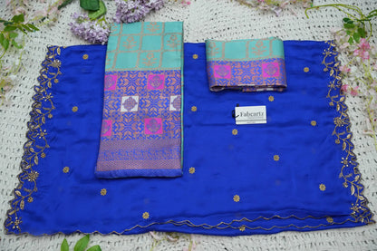 (MultiRango) South Indian Festival Traditional Half Saree with Embroidered Blouse & Dupatta
