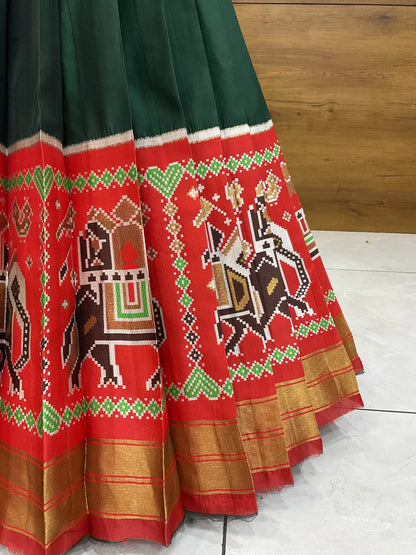 (ButtaBomma) South Indian Festival Traditional Half Saree with Embroidered Blouse & Dupatta
