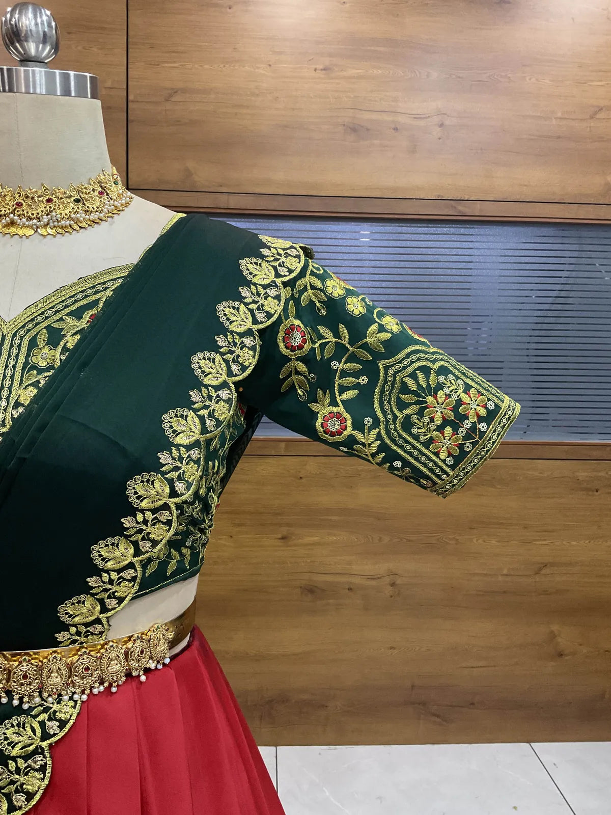 (ButtaBomma) South Indian Festival Traditional Half Saree with Embroidered Blouse & Dupatta