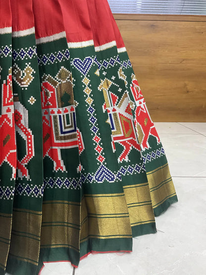 (ButtaBomma) South Indian Festival Traditional Half Saree with Embroidered Blouse & Dupatta