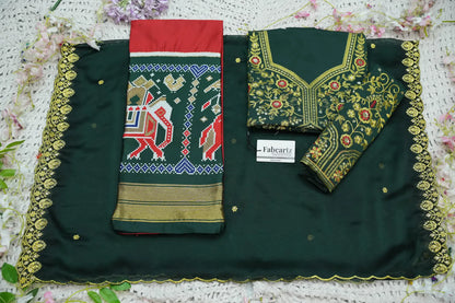 (ButtaBomma) South Indian Festival Traditional Half Saree with Embroidered Blouse & Dupatta