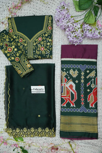 (ButtaBomma) South Indian Festival Traditional Half Saree with Embroidered Blouse & Dupatta