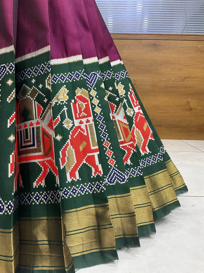 (ButtaBomma) South Indian Festival Traditional Half Saree with Embroidered Blouse & Dupatta