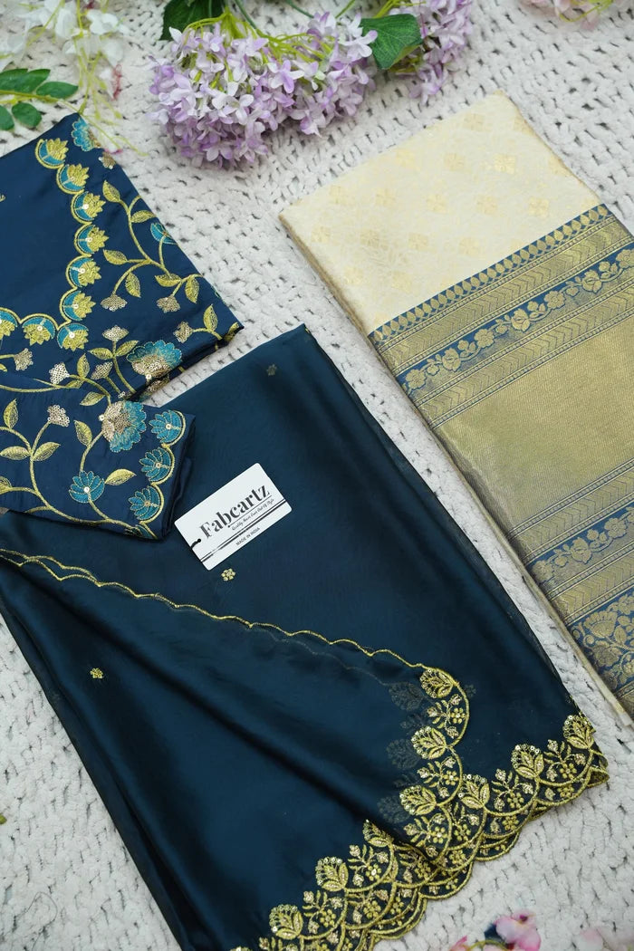 దక్షిణ భారత పండుగ సాంప్రదాయ హాఫ్ చీర (ఛవి) 