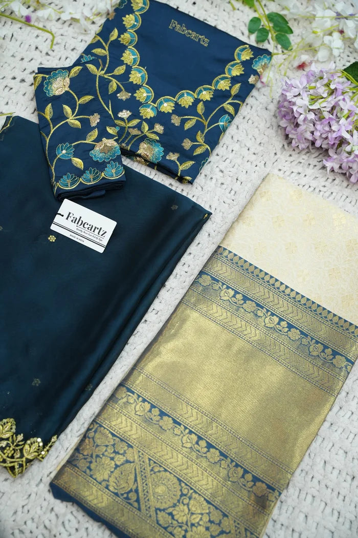 దక్షిణ భారత పండుగ సాంప్రదాయ హాఫ్ చీర (ఛవి) 