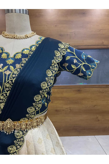 దక్షిణ భారత పండుగ సాంప్రదాయ హాఫ్ చీర (ఛవి) 