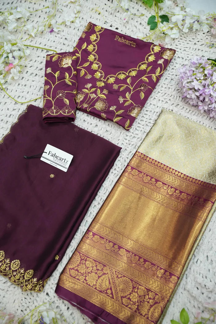 దక్షిణ భారత పండుగ సాంప్రదాయ హాఫ్ చీర (ఛవి) 