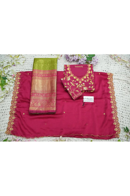 దక్షిణ భారత పండుగ సాంప్రదాయ హాఫ్ చీర (ఛవి) 