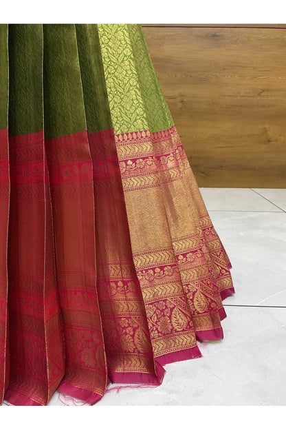 దక్షిణ భారత పండుగ సాంప్రదాయ హాఫ్ చీర (ఛవి) 