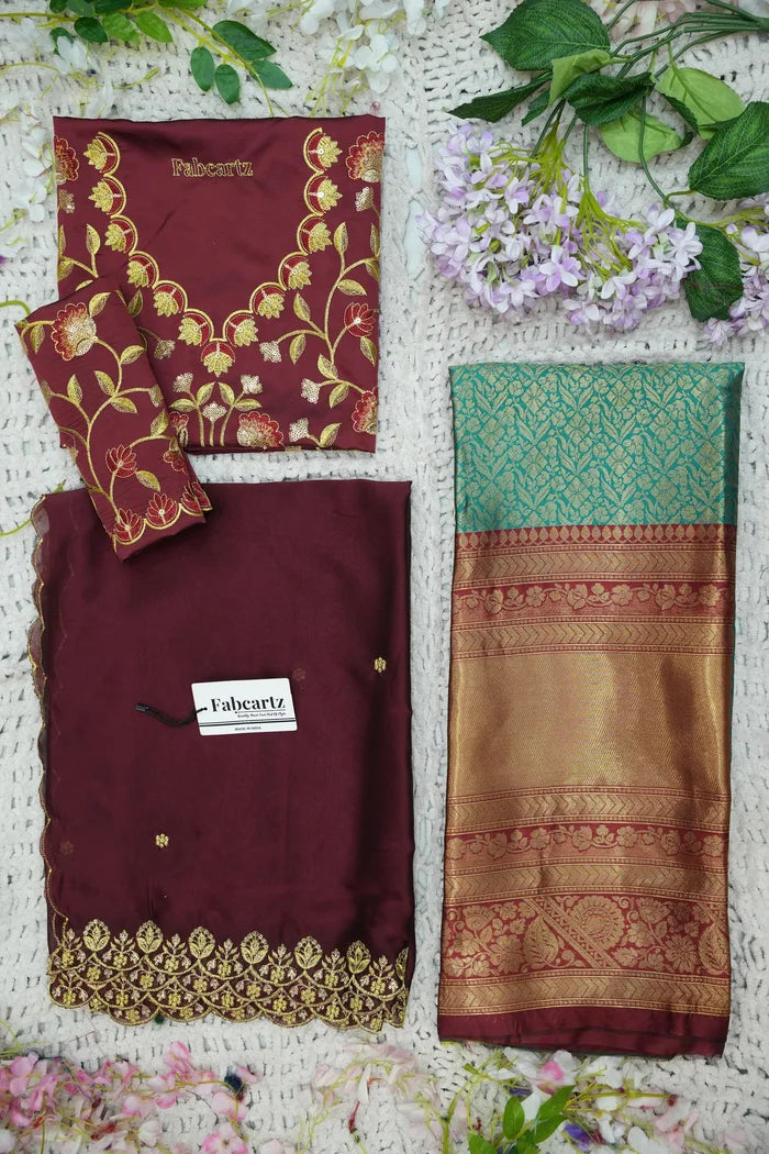 దక్షిణ భారత పండుగ సాంప్రదాయ హాఫ్ చీర (ఛవి) 