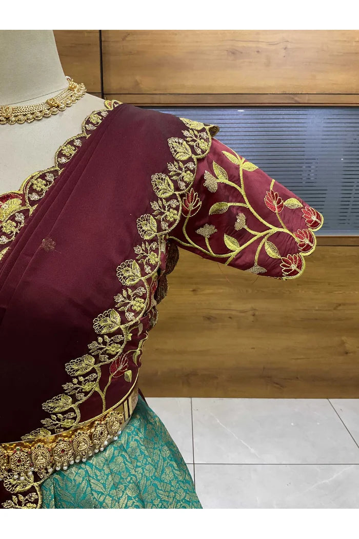 దక్షిణ భారత పండుగ సాంప్రదాయ హాఫ్ చీర (ఛవి) 