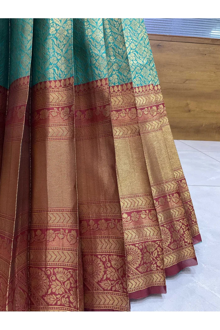 దక్షిణ భారత పండుగ సాంప్రదాయ హాఫ్ చీర (ఛవి) 