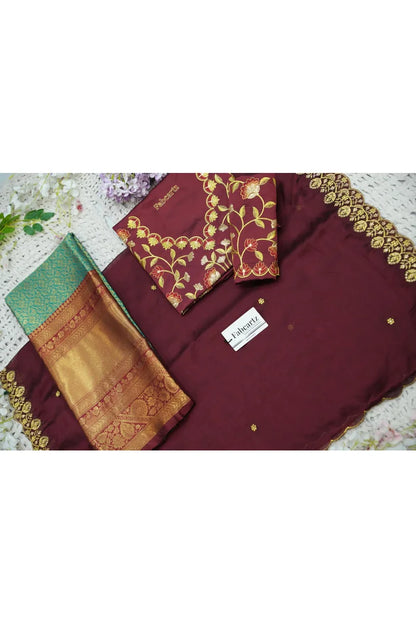 దక్షిణ భారత పండుగ సాంప్రదాయ హాఫ్ చీర (ఛవి) 