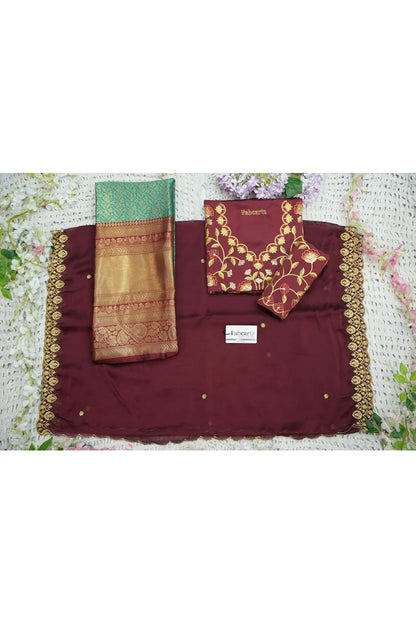 దక్షిణ భారత పండుగ సాంప్రదాయ హాఫ్ చీర (ఛవి) 