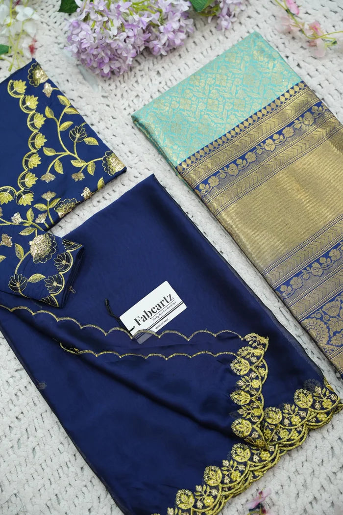 దక్షిణ భారత పండుగ సాంప్రదాయ హాఫ్ చీర (ఛవి) 