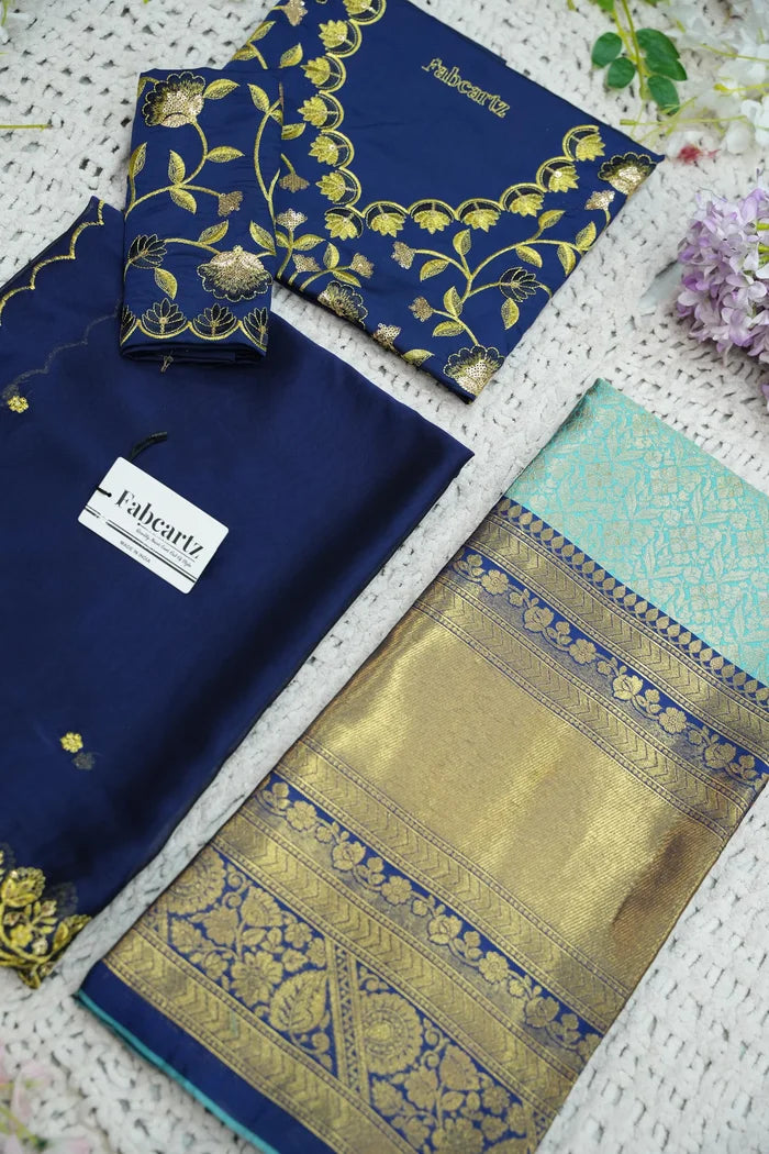 దక్షిణ భారత పండుగ సాంప్రదాయ హాఫ్ చీర (ఛవి) 