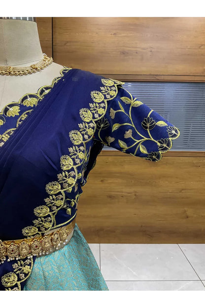 దక్షిణ భారత పండుగ సాంప్రదాయ హాఫ్ చీర (ఛవి) 