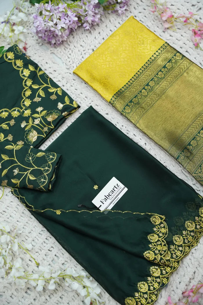 దక్షిణ భారత పండుగ సాంప్రదాయ హాఫ్ చీర (ఛవి) 