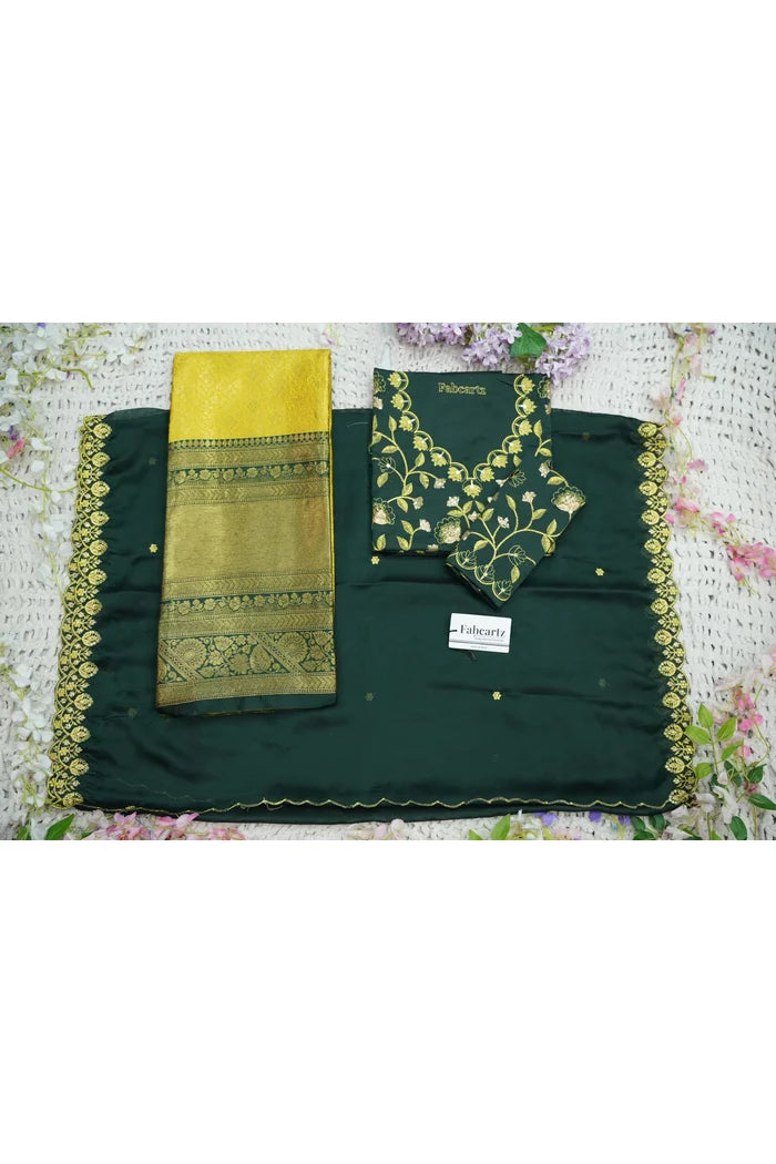 దక్షిణ భారత పండుగ సాంప్రదాయ హాఫ్ చీర (ఛవి) 