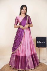 దక్షిణ భారత పండుగ సాంప్రదాయ హాఫ్ చీర (ఛవి) 