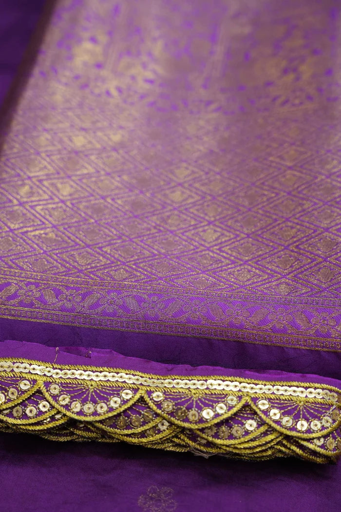 Revati Women's Woven Design zari work Half Saree with Blouse and Dupatta