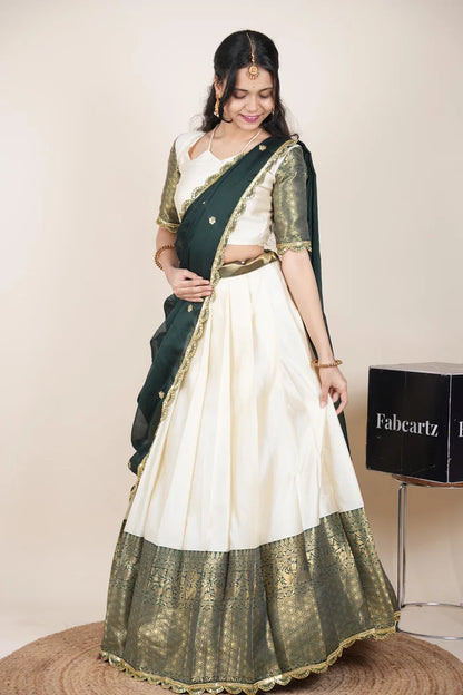 దక్షిణ భారత పండుగ సాంప్రదాయ హాఫ్ చీర (ఛవి) 